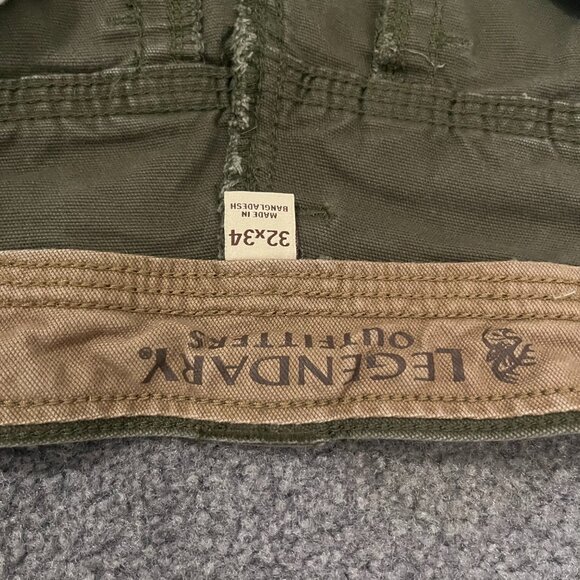 Legendary Outfitters | Olive Green Cargo Relaxed Fit Utility Work Pants, 32x34 - Picture 10 of 10